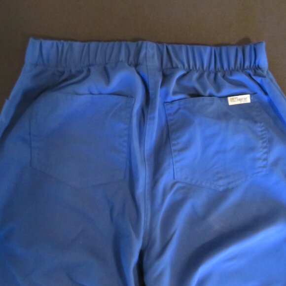 Grey's Anatomy Women's Drawstring Scrub Pant-S, Mock-Wrap Scrub Top-M, Blue - Picture 3 of 7